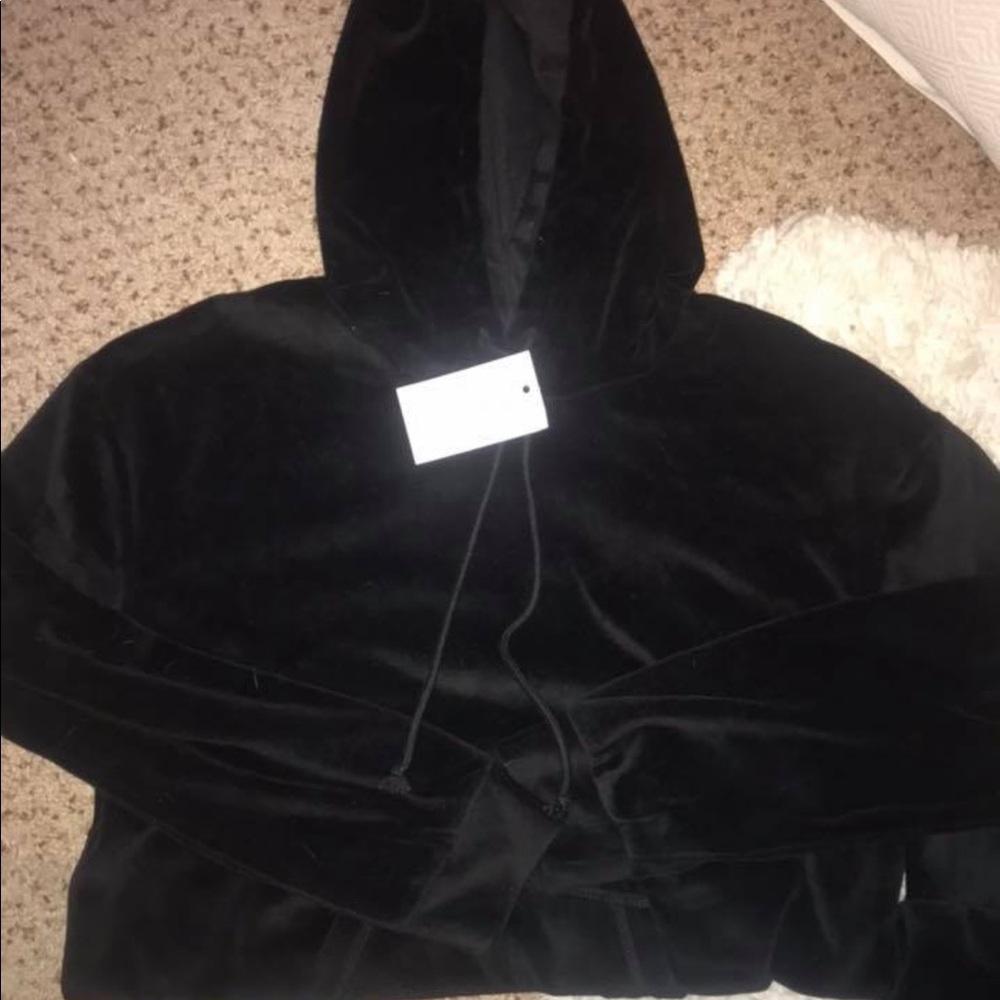 Velvet black hoodie